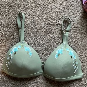Light green bikini top